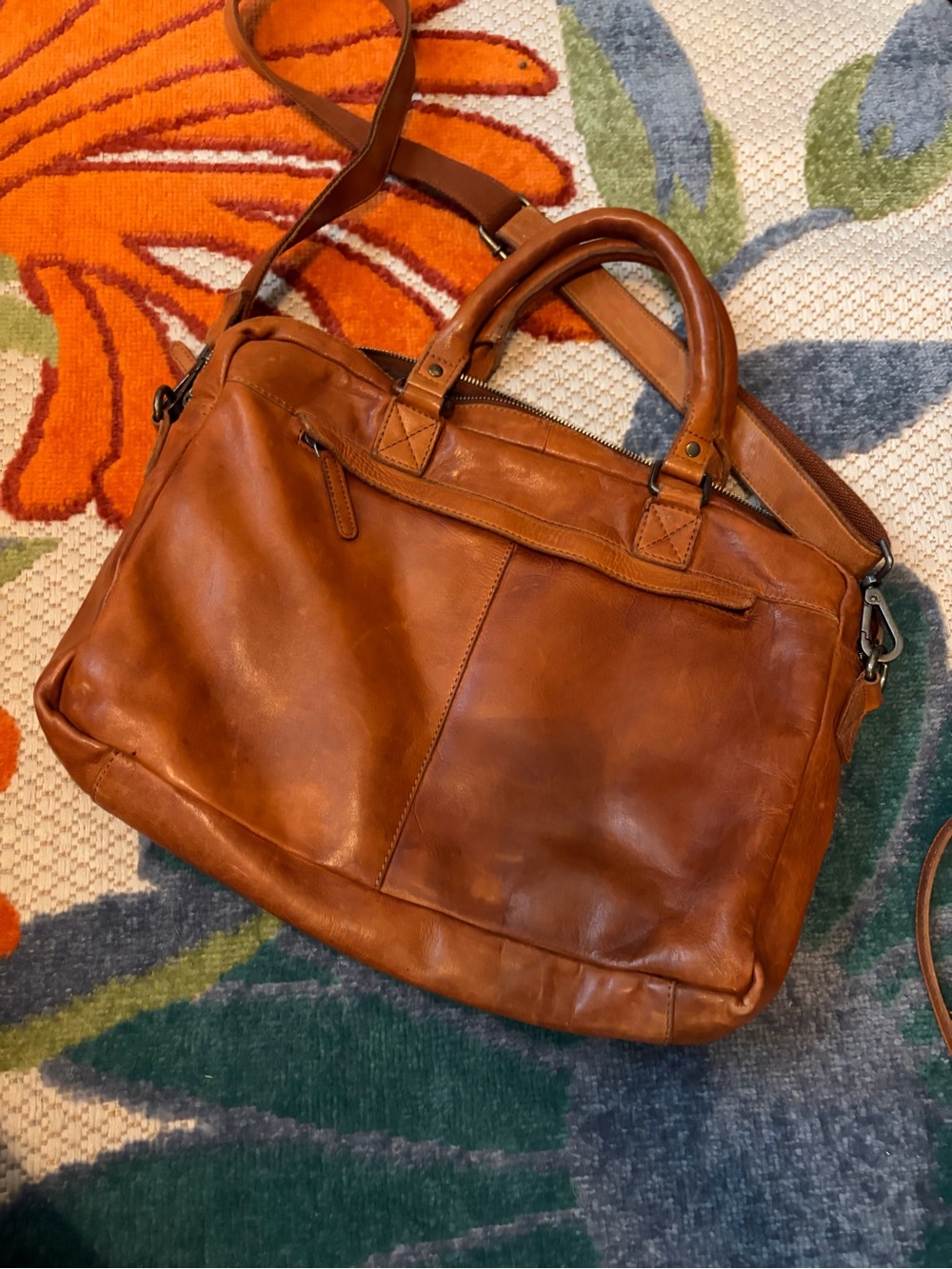 Vilenca Holland Genuine Leather Laptop Bag and Matching Crossbody Purse - Picture 2 of 11